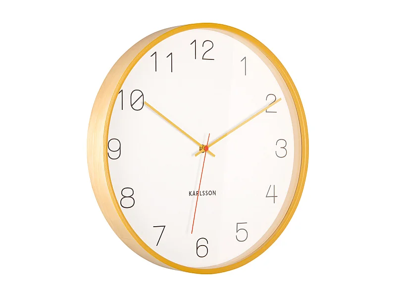 Horloge murale Joy - Jaune ocre - Ø40cm