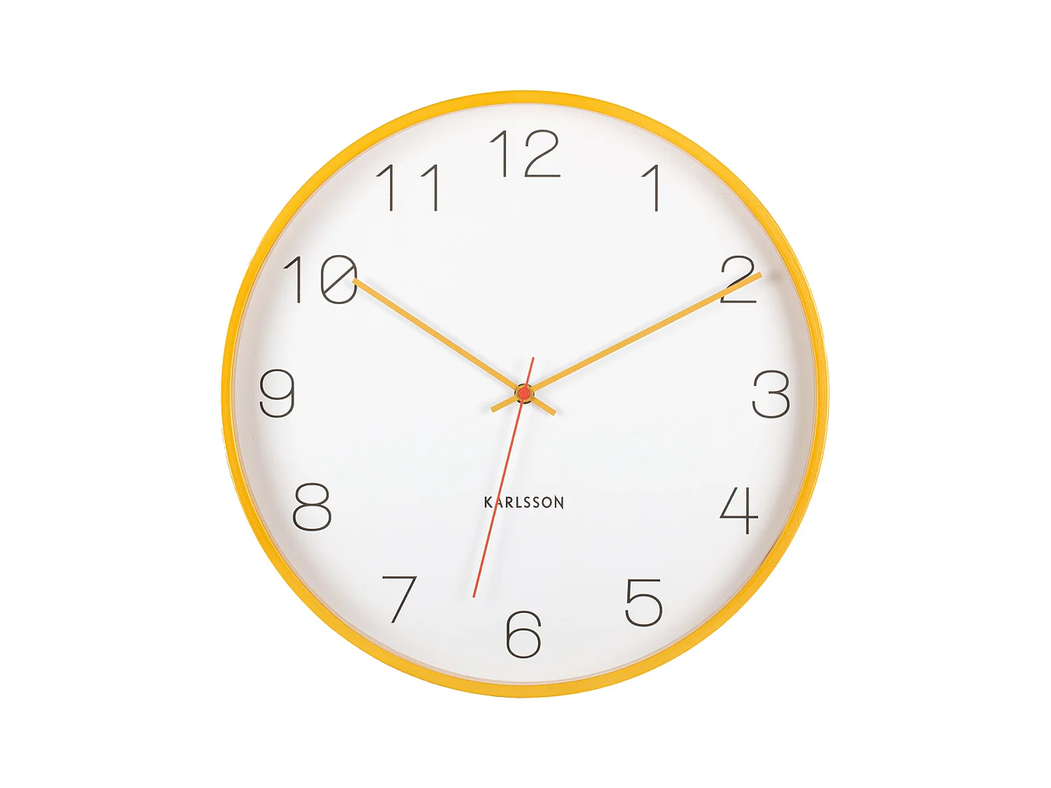 Zegar ścienny Joy - Ochra żółta - Ø40cm