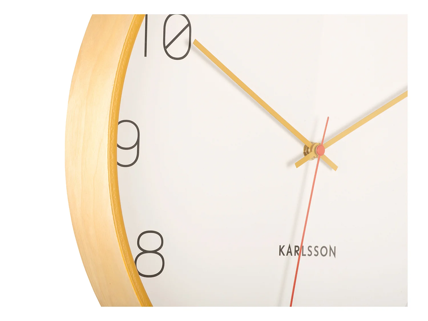 Zegar ścienny Joy - Ochra żółta - Ø40cm