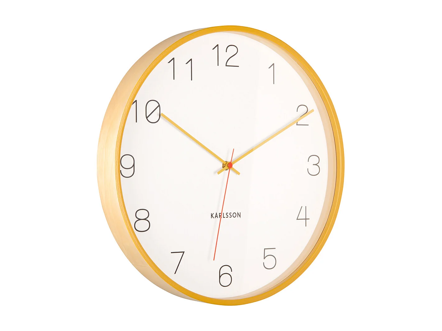 Horloge murale Joy - Jaune ocre - Ø40cm