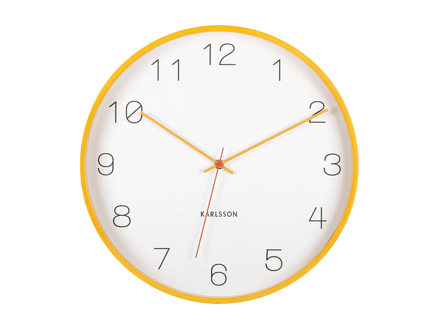 Horloge murale Joy - Jaune ocre - Ø40cm
