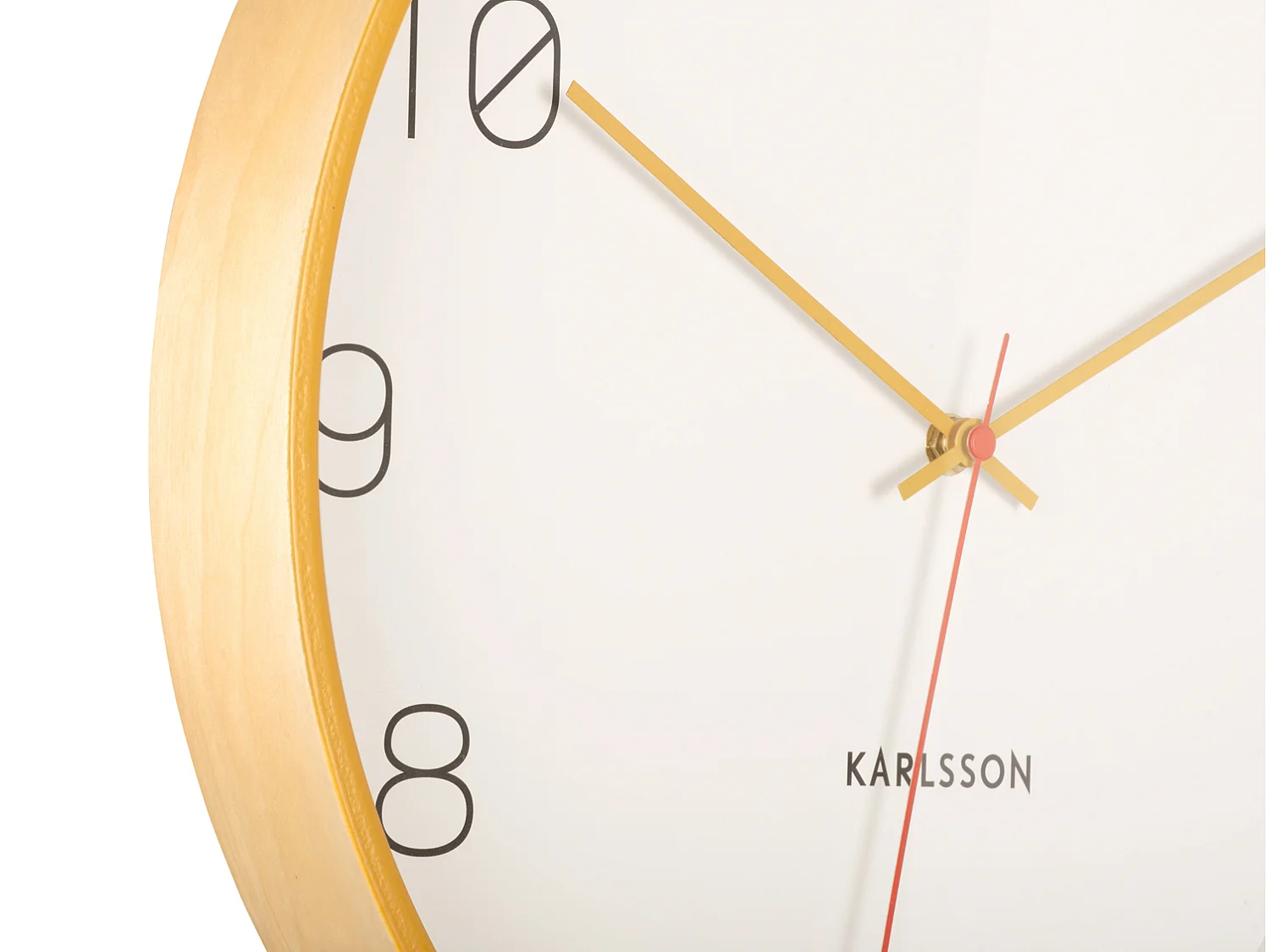 Horloge murale Joy - Jaune ocre - Ø40cm
