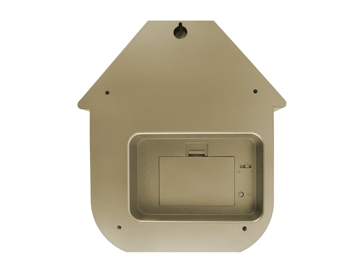 Horloge murale moderne coucou métallisée - Or métallisé