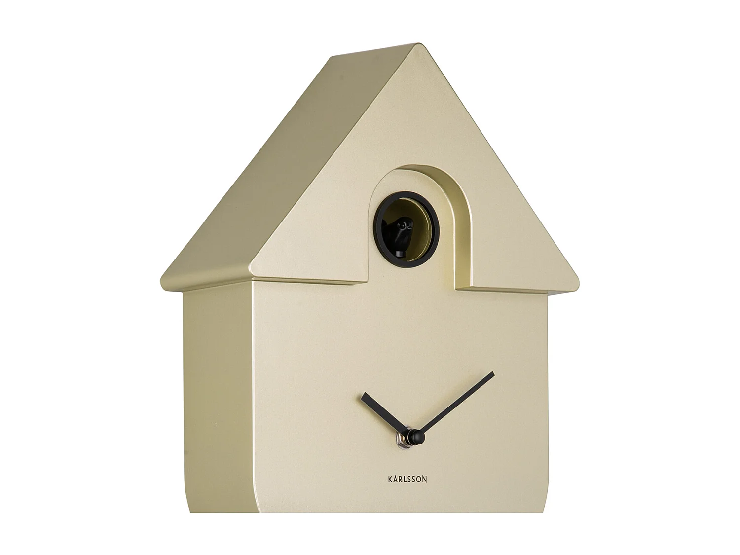 Horloge murale moderne coucou métallisée - Or métallisé