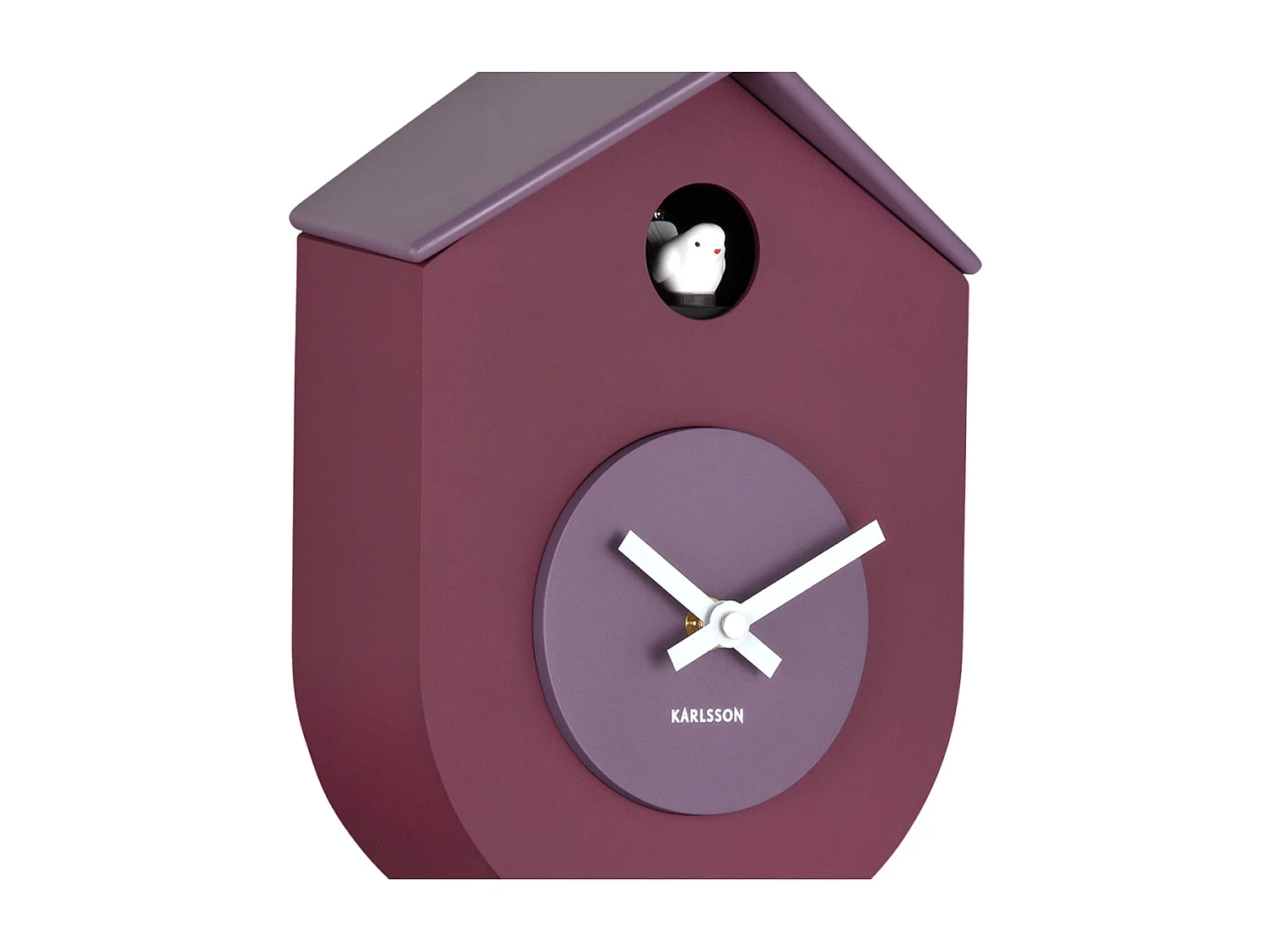 Reloj de pared Grato Cuckoo - Malva oscuro y lavanda suave