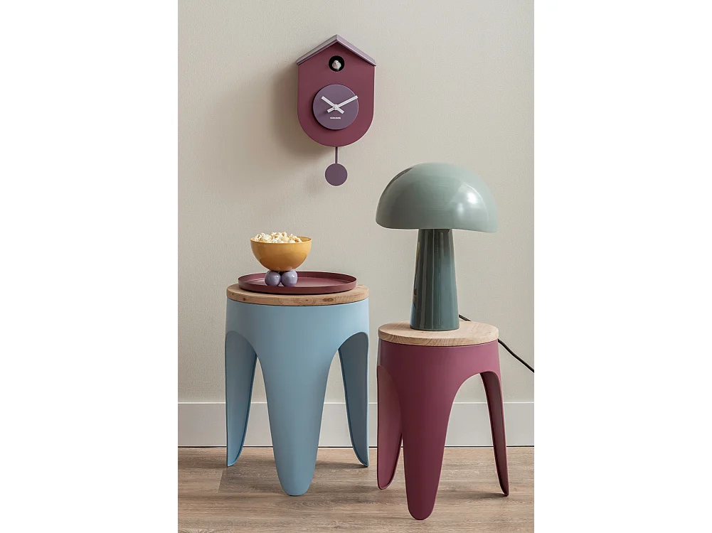 Reloj de pared Grato Cuckoo - Malva oscuro y lavanda suave