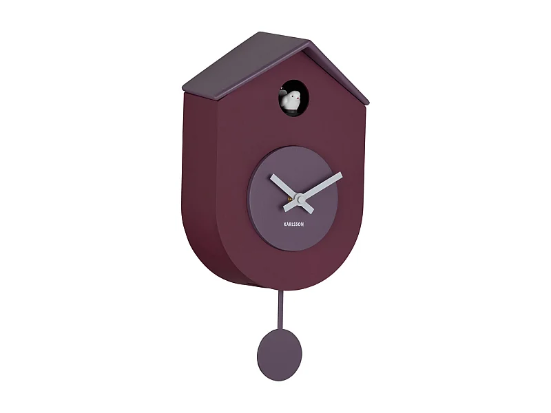 Wandklok Grato Cuckoo - Dark mauve &amp; soft lavender