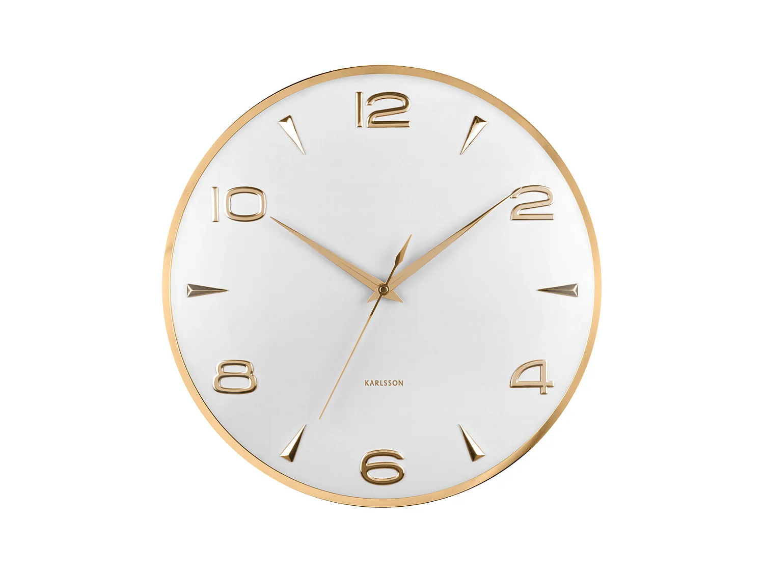 Horloge murale Sienna Glow - Blanc - Ø40,6 cm