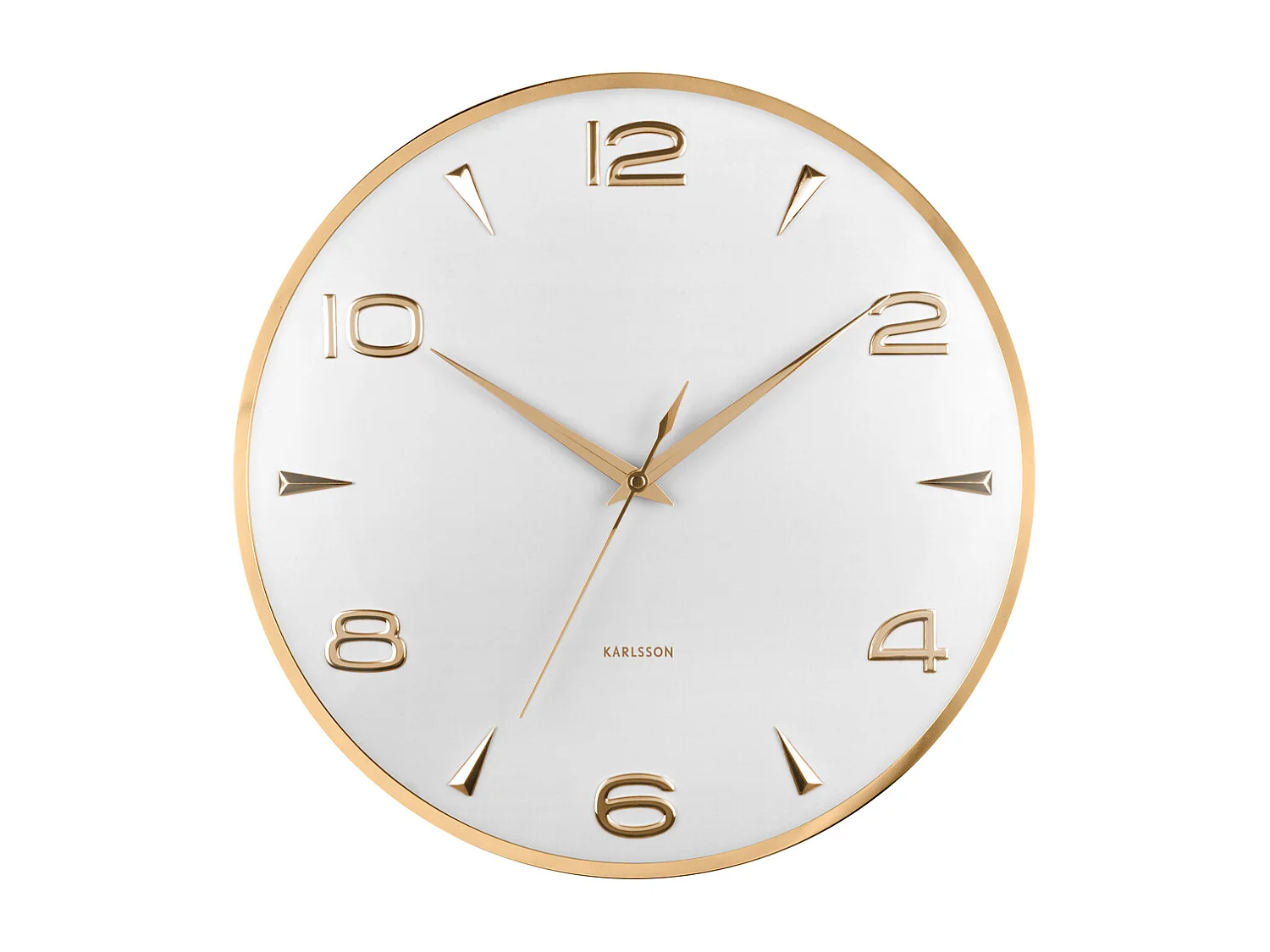 Horloge murale Sienna Glow - Blanc - Ø40,6 cm