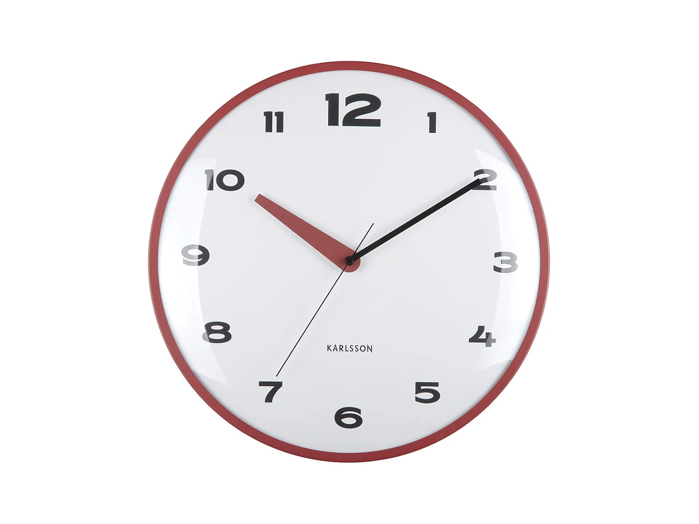 Horloge murale Brisk Dome - Ocre rouge - Ø40cm