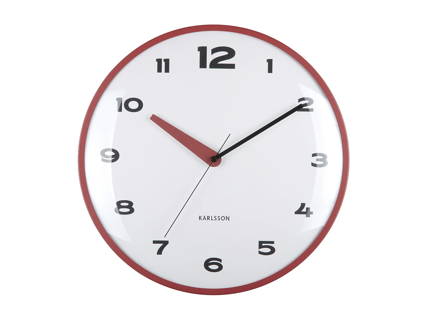 Horloge murale Brisk Dome - Ocre rouge - Ø40cm
