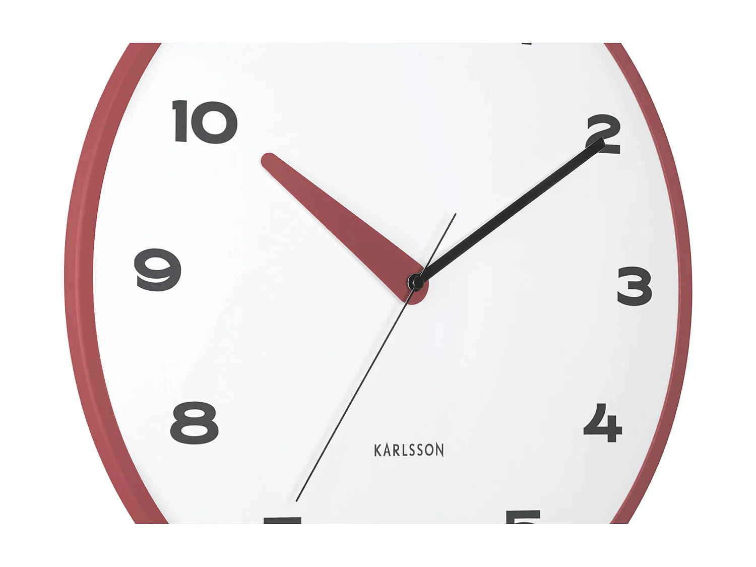 Horloge murale Brisk Dome - Ocre rouge - Ø40cm