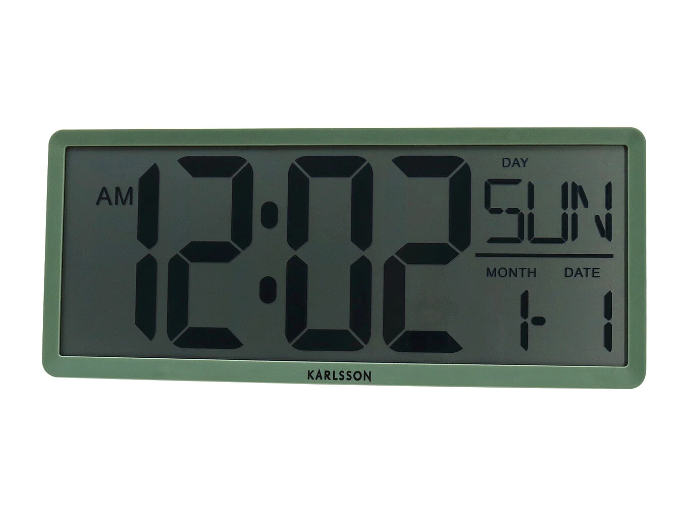 Horloge murale/de table rétro LCD - Vert jungle