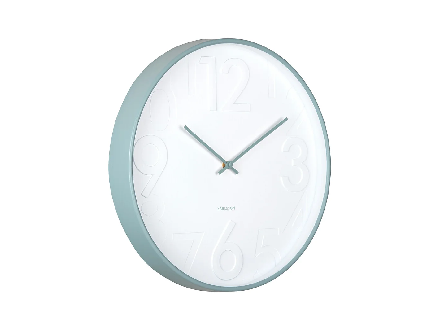 Horloge murale Ayuno - Bleu brumeux - Ø40cm