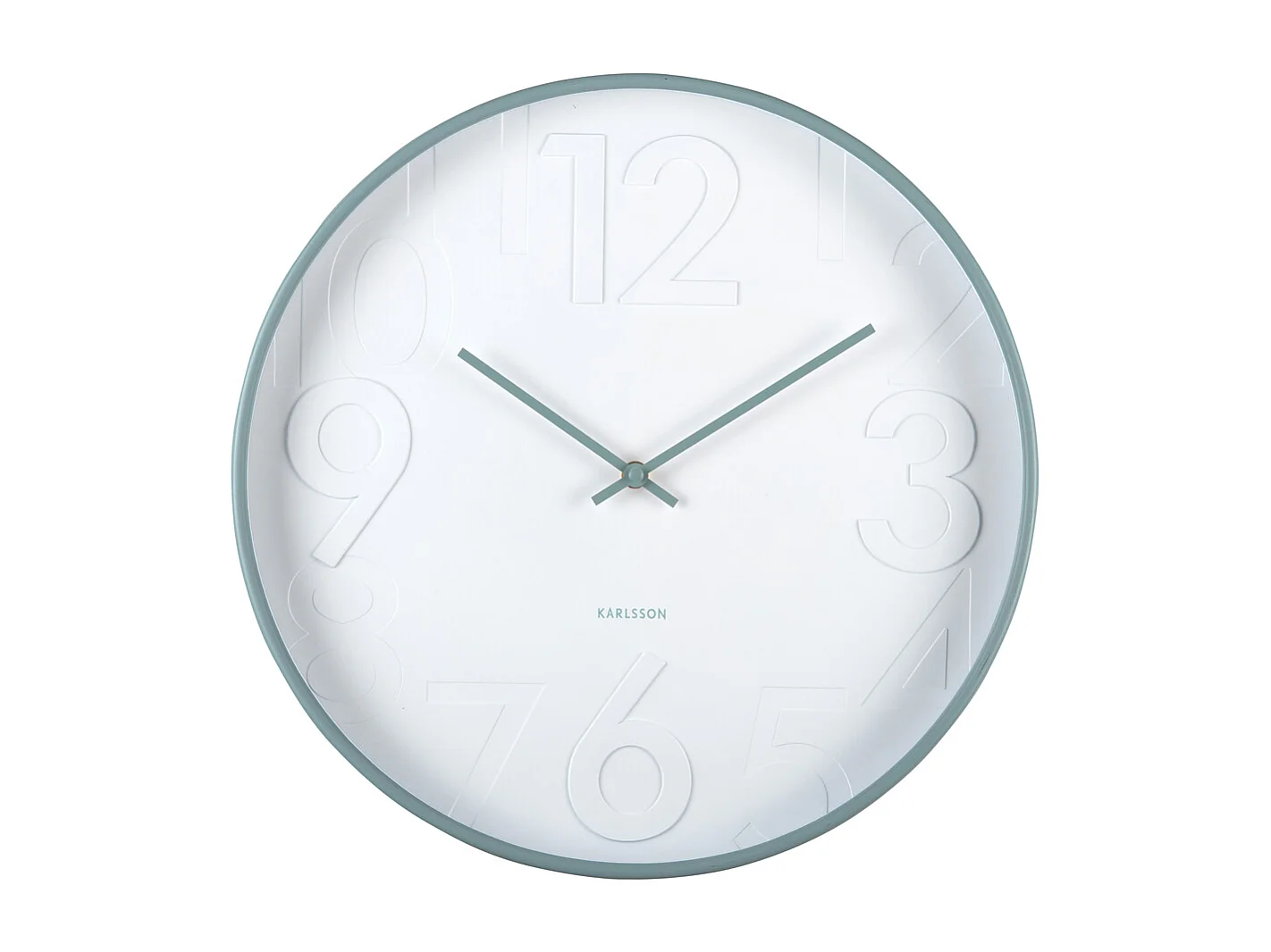 Horloge murale Ayuno - Bleu brumeux - Ø40cm