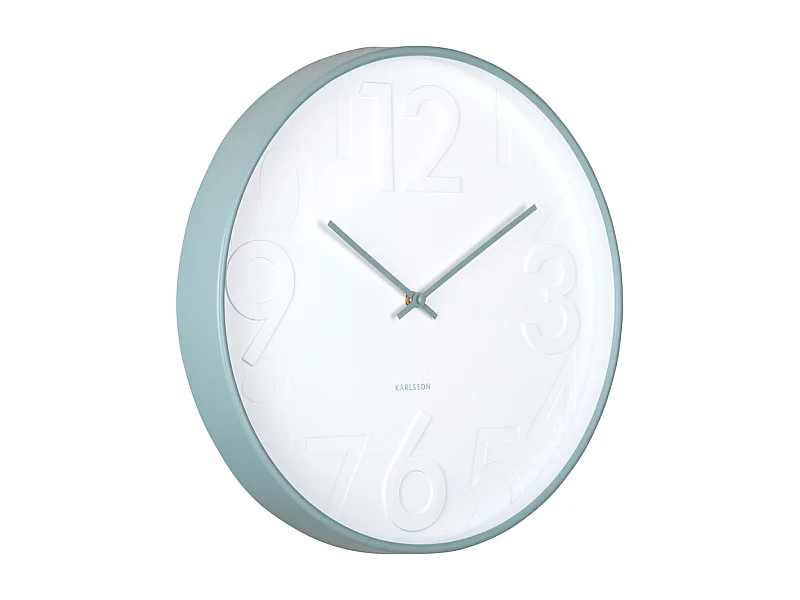 Reloj de pared Ayuno - Azul brumoso - Ø40cm