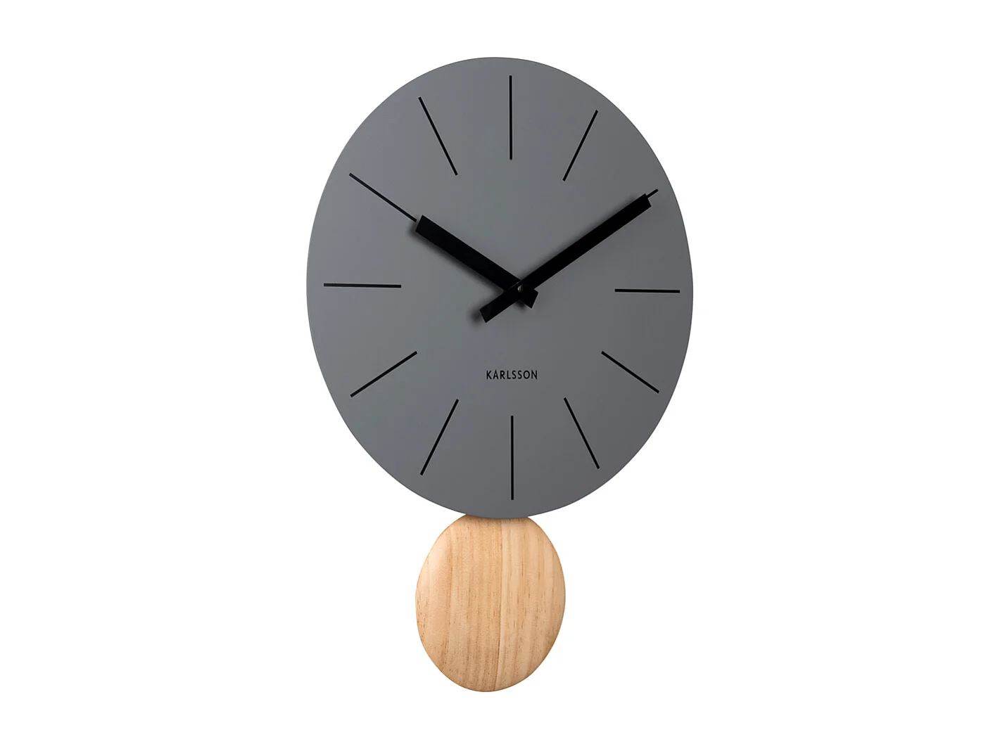 Horloge murale à pendule Arlo - Gris foncé