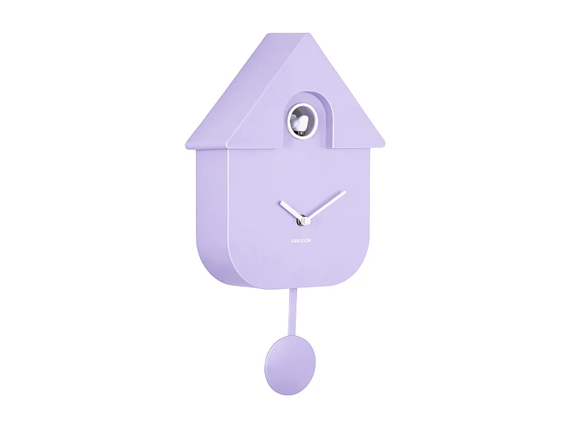 Reloj de pared moderno de cuco - Morado suave