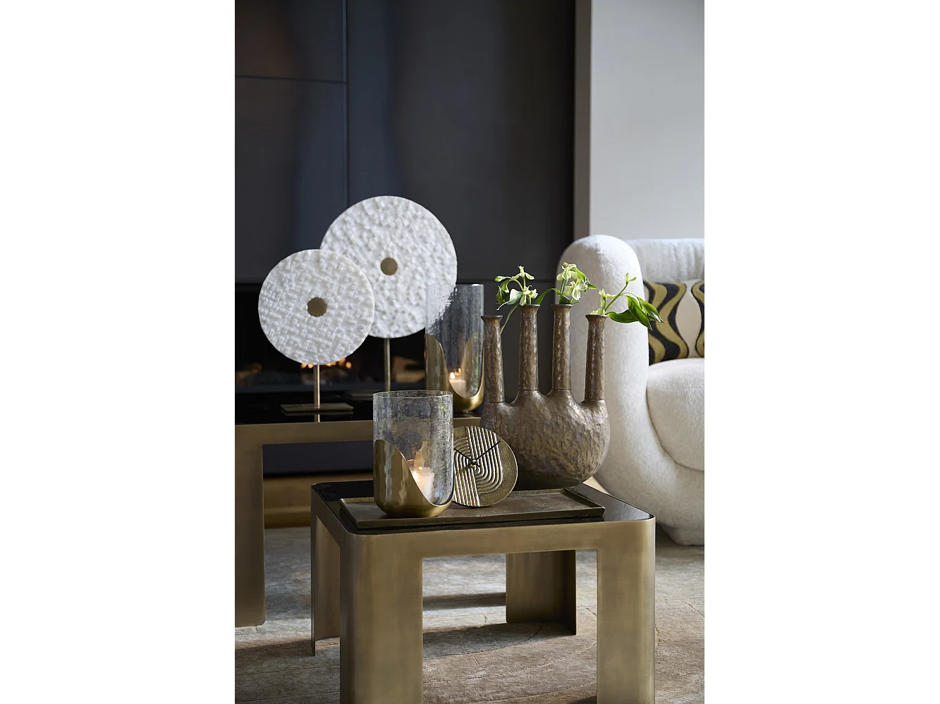 Horloge GWENNA - 15x3x15cm - Bronze