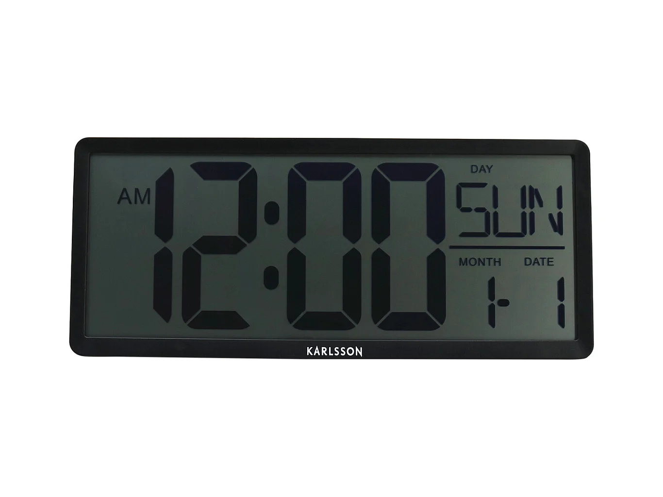 Horloge murale/de table rétro LCD - Noir