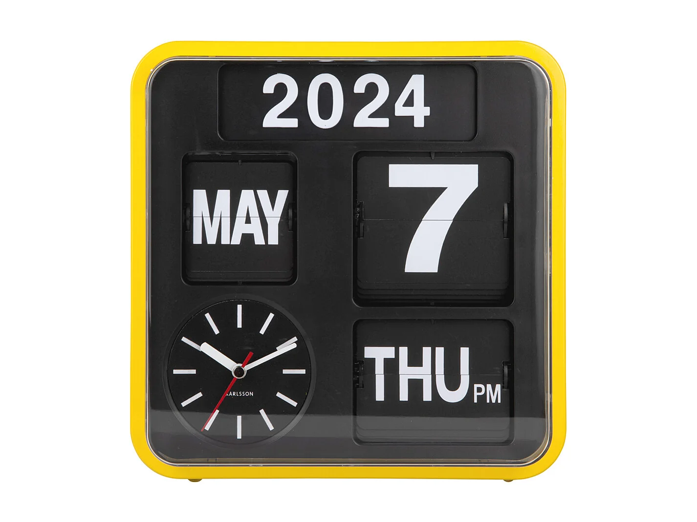 Horloge murale Mini Flip - Jaune