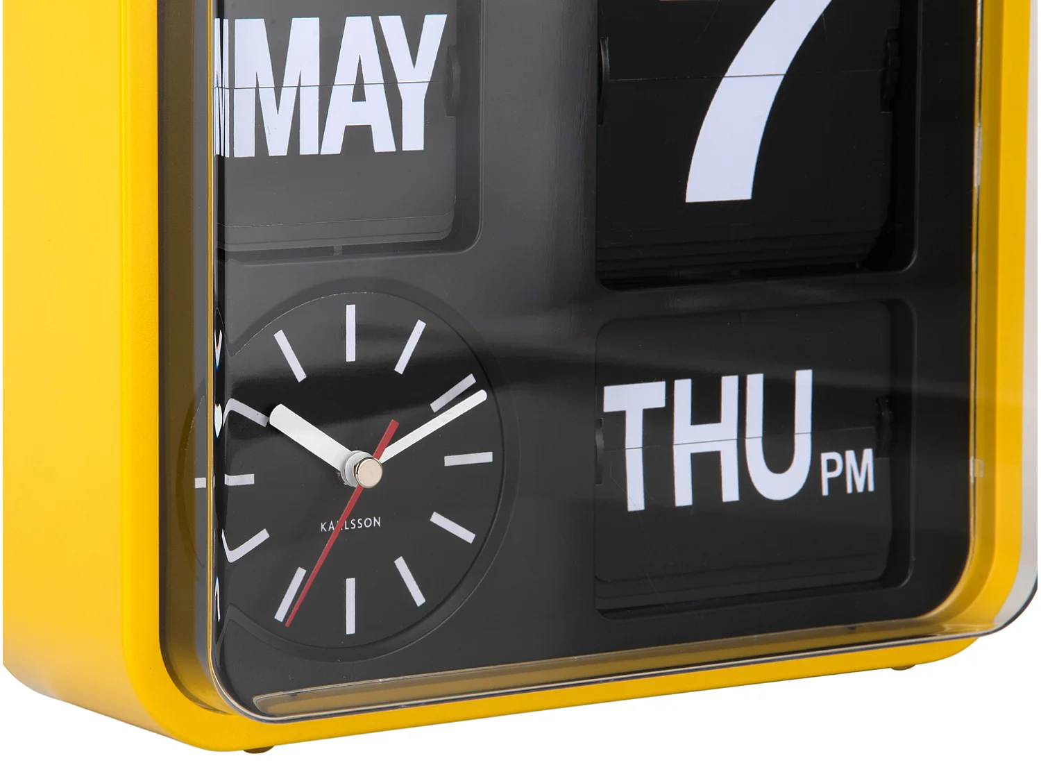 Horloge murale Mini Flip - Jaune