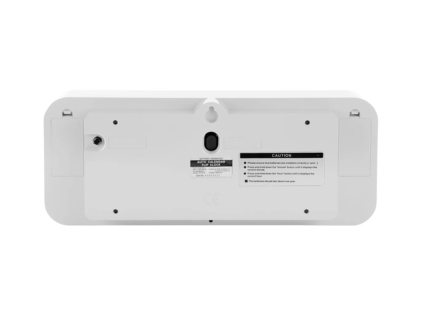 Wandklok Wide Flip - Wit