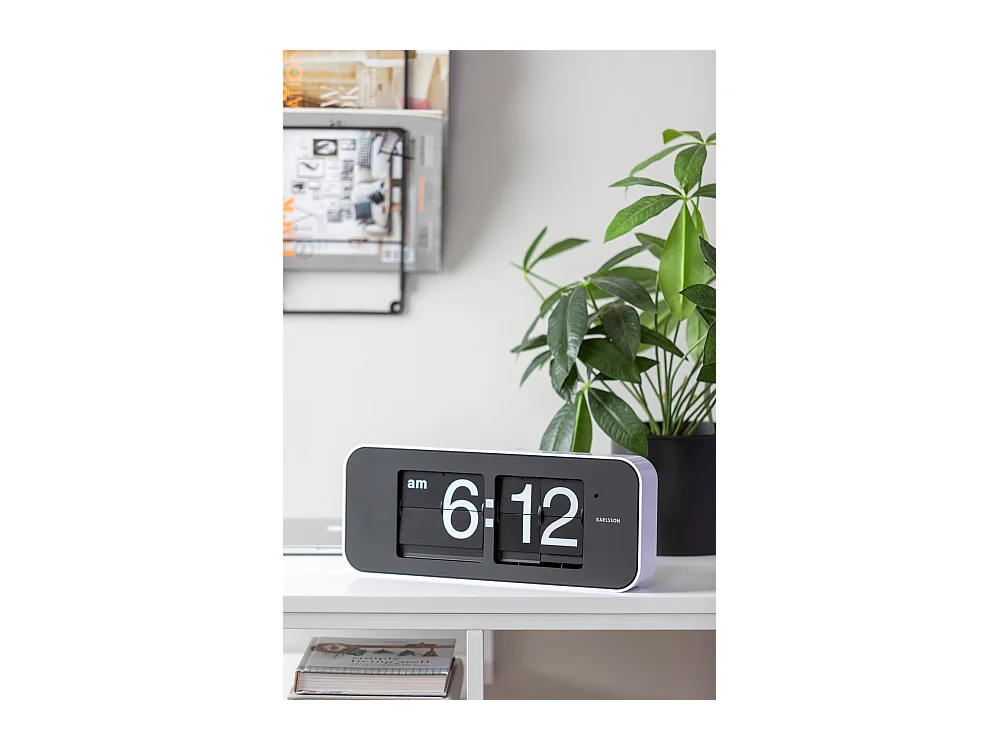 Wandklok Wide Flip - Wit