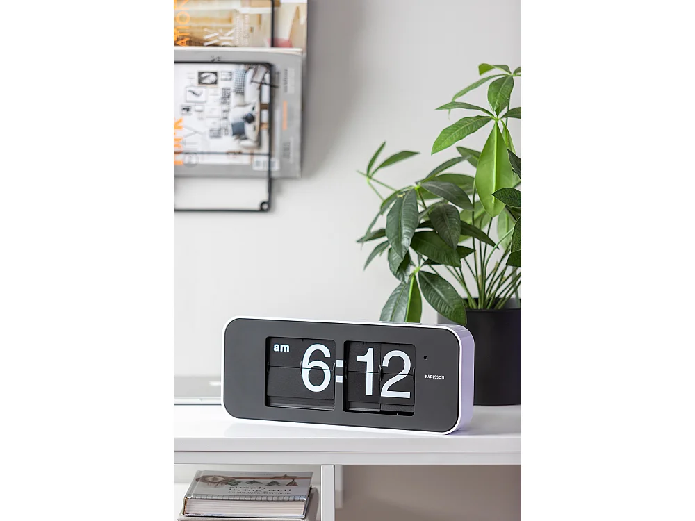 Horloge murale à bascule large - Blanc