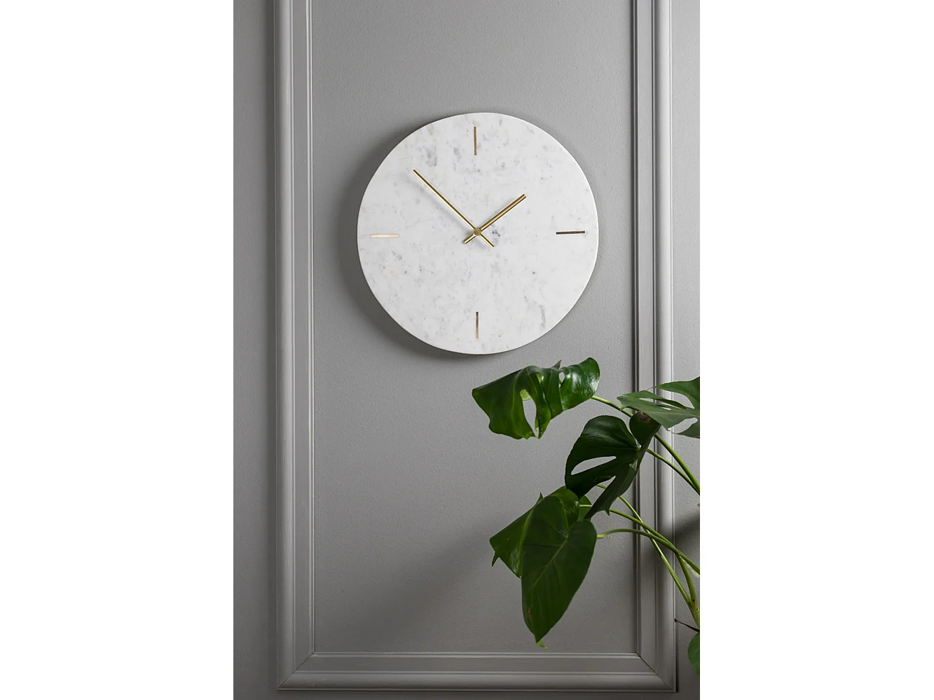 Uhr MORENO - 43x2x43cm - Weiß