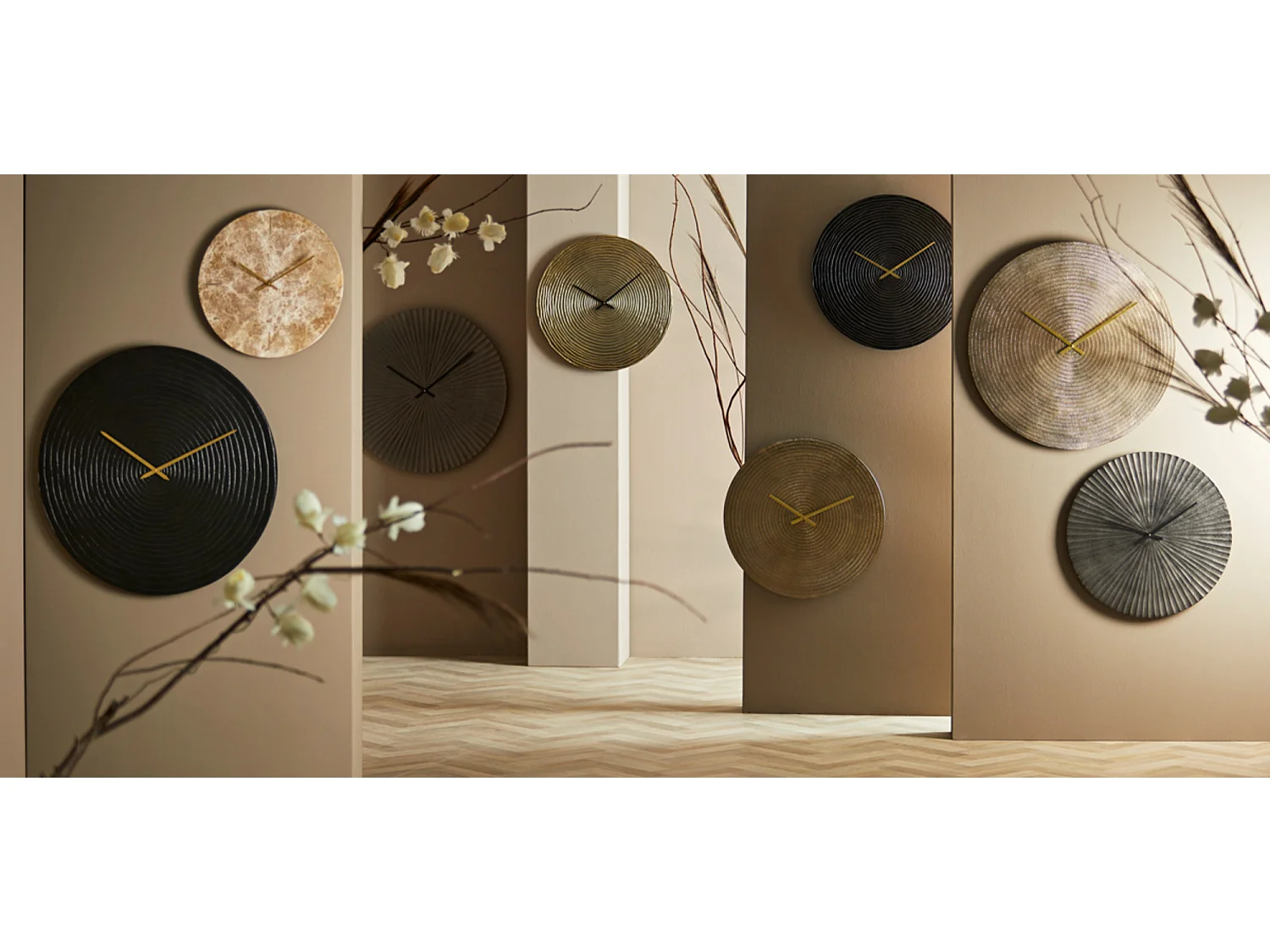 Horloge CERVINO - 58x2x58cm - Noir