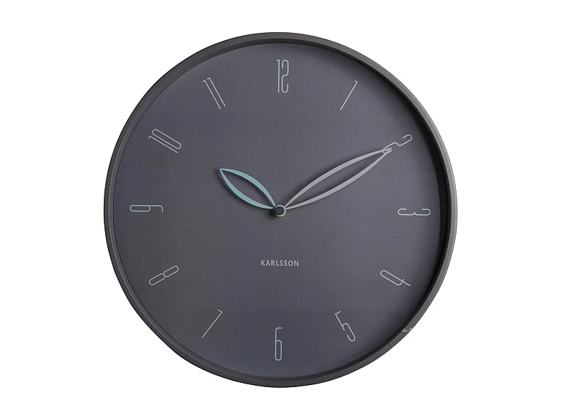 Reloj de pared Pétalos - Gris oscuro - Ø40cm