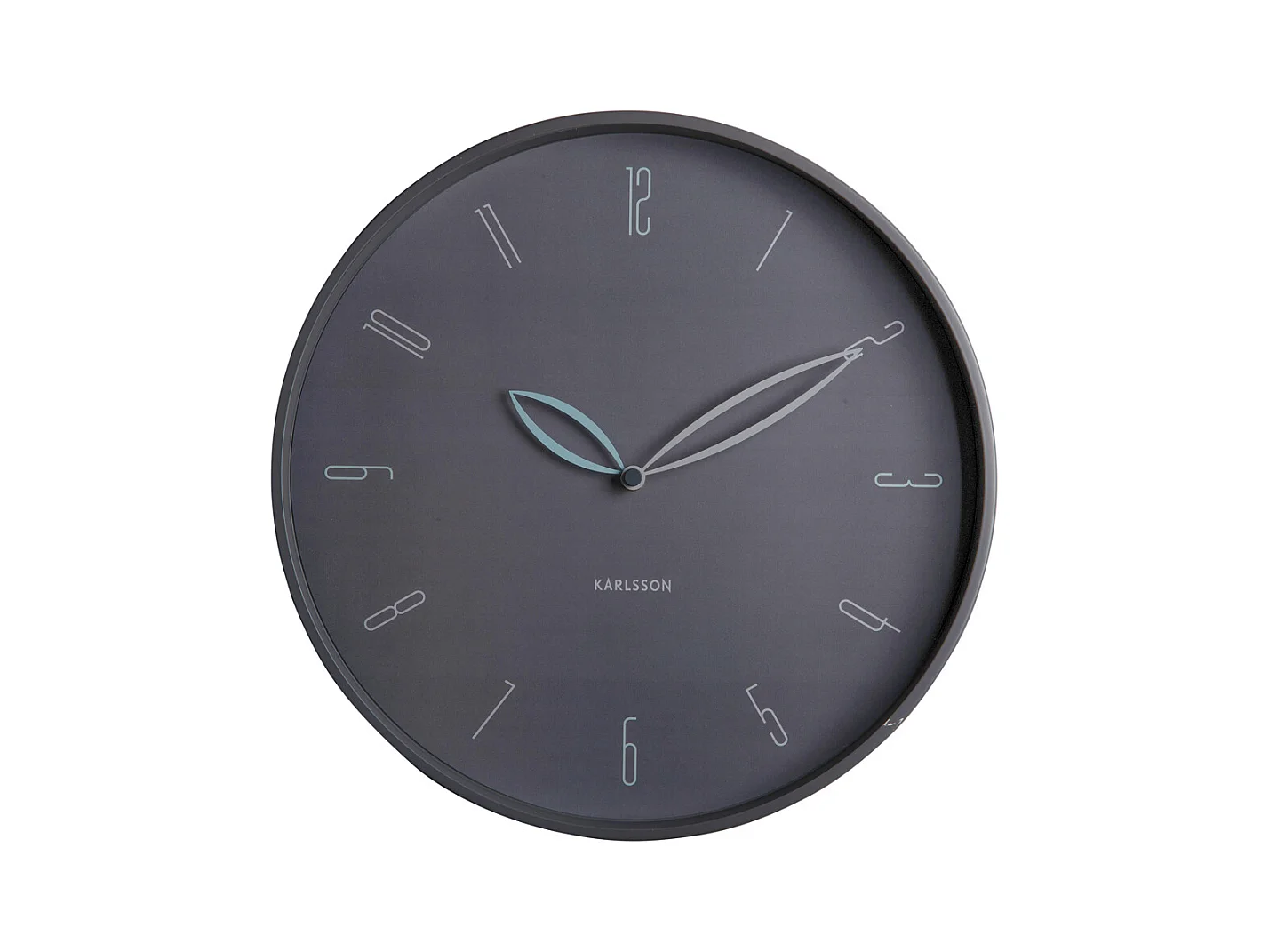 Horloge murale Pétales - Gris foncé - Ø40cm