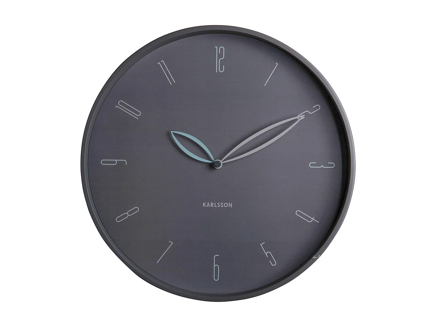 Horloge murale Pétales - Gris foncé - Ø40cm