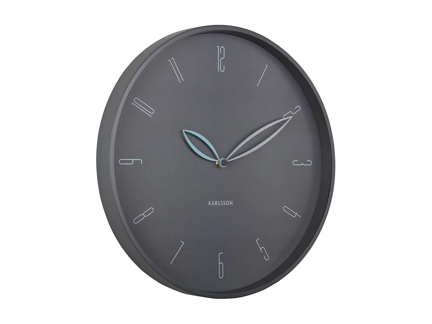 Horloge murale Pétales - Gris foncé - Ø40cm