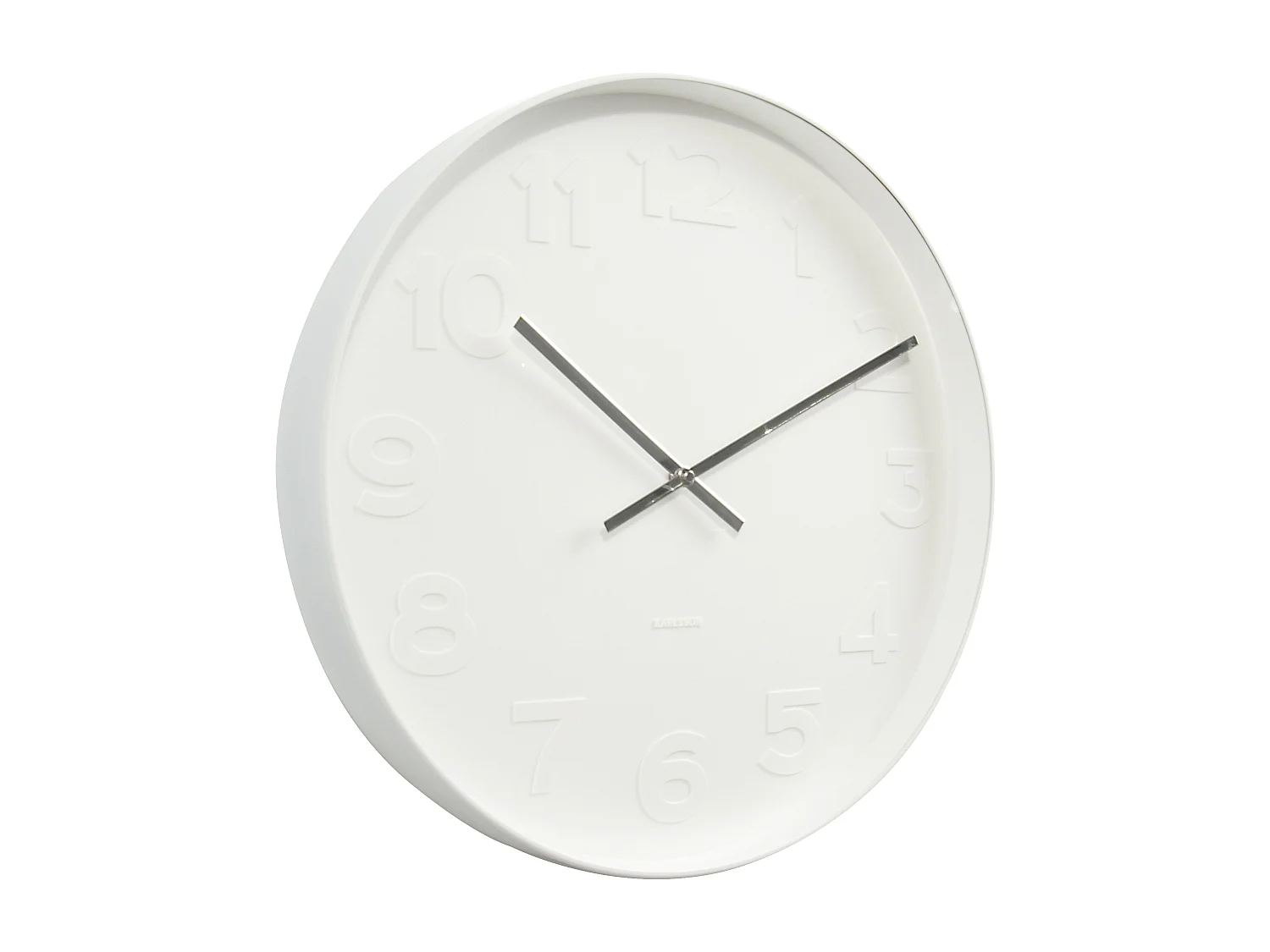 Horloge murale Mr. White Numbers Large - Blanc - Ø51cm