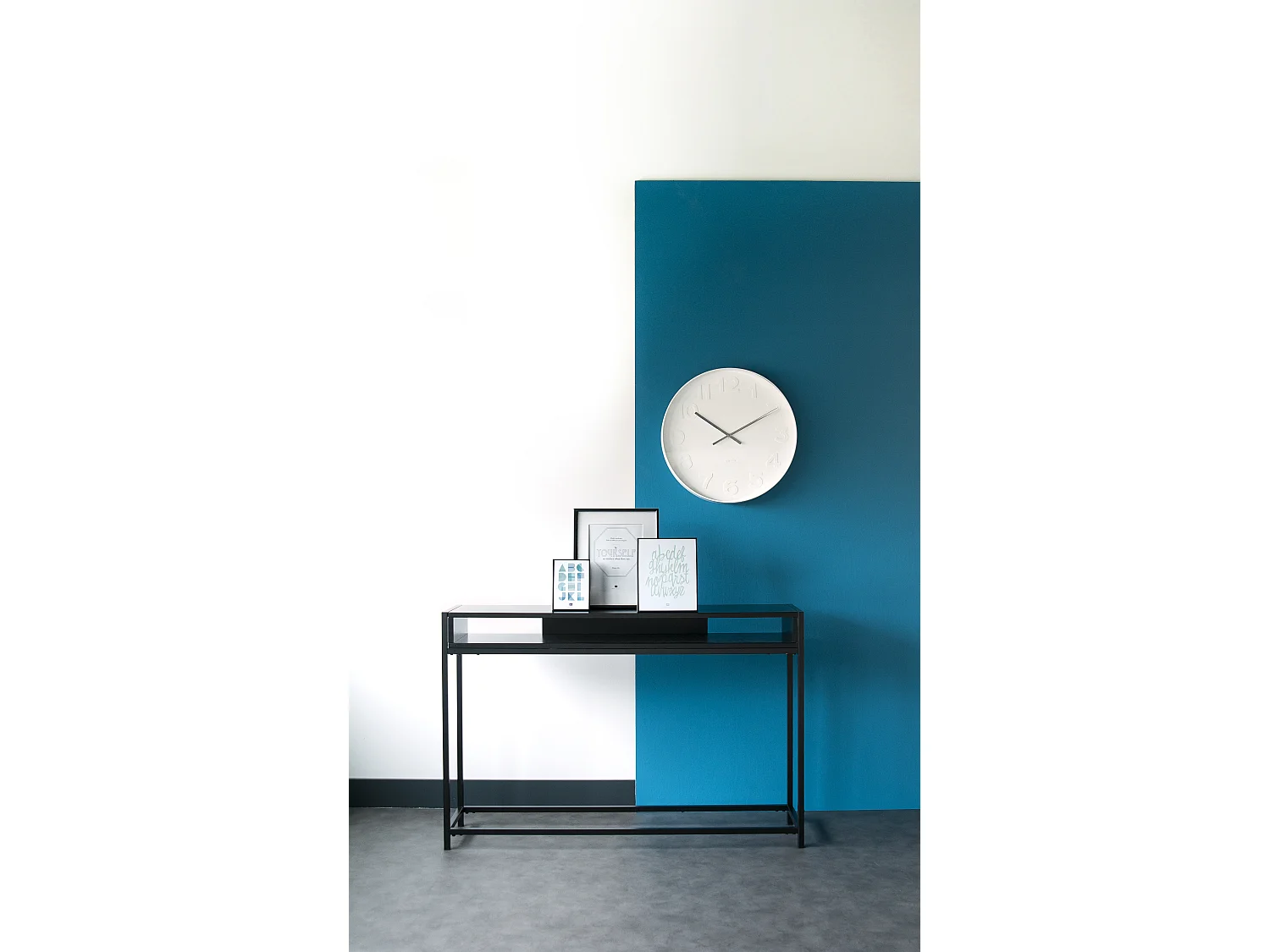 Horloge murale Mr. White Numbers Large - Blanc - Ø51cm