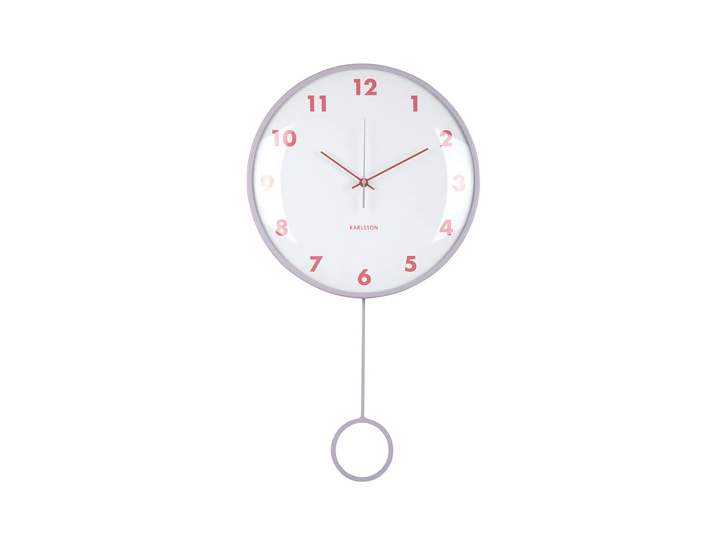 Horloge murale à pendule Cheeky Dome - Violet doux