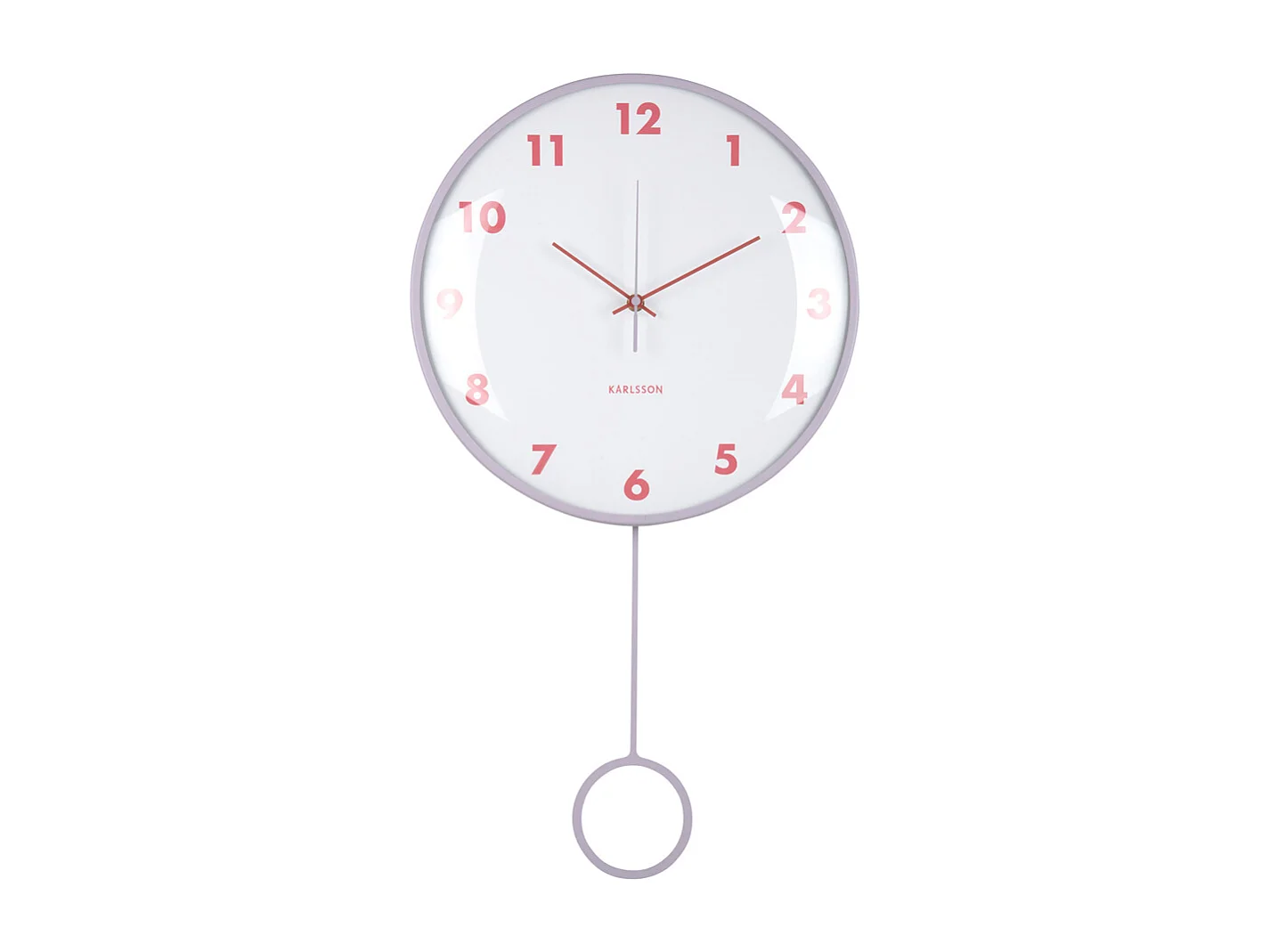 Horloge murale à pendule Cheeky Dome - Violet doux