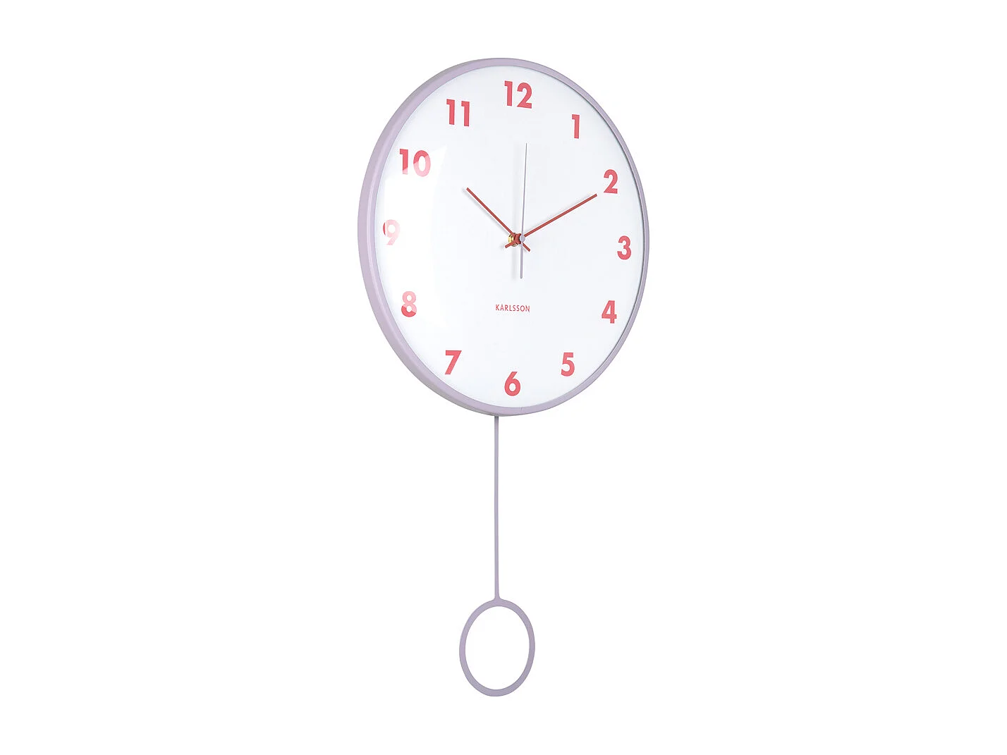 Horloge murale à pendule Cheeky Dome - Violet doux