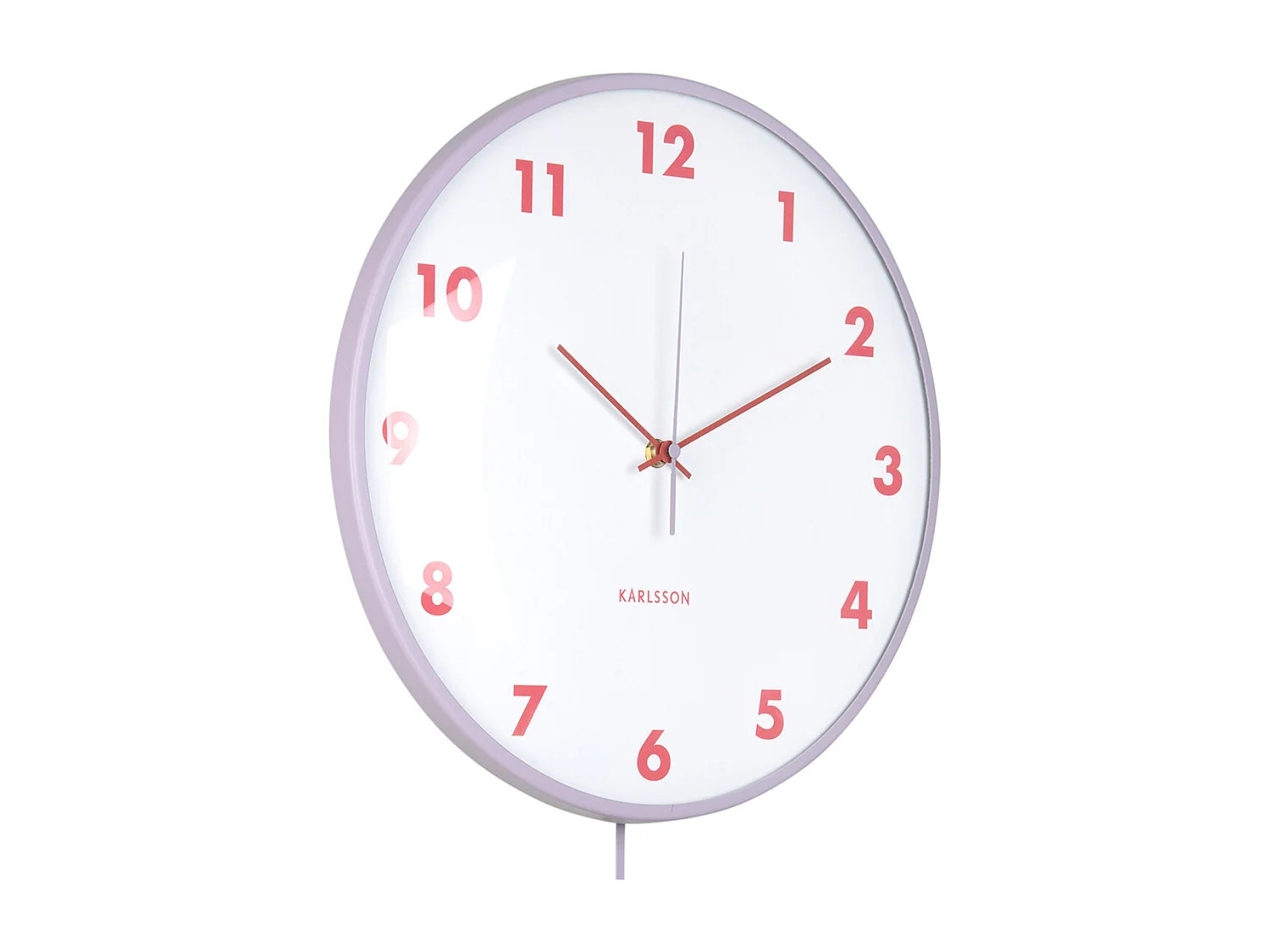 Horloge murale à pendule Cheeky Dome - Violet doux