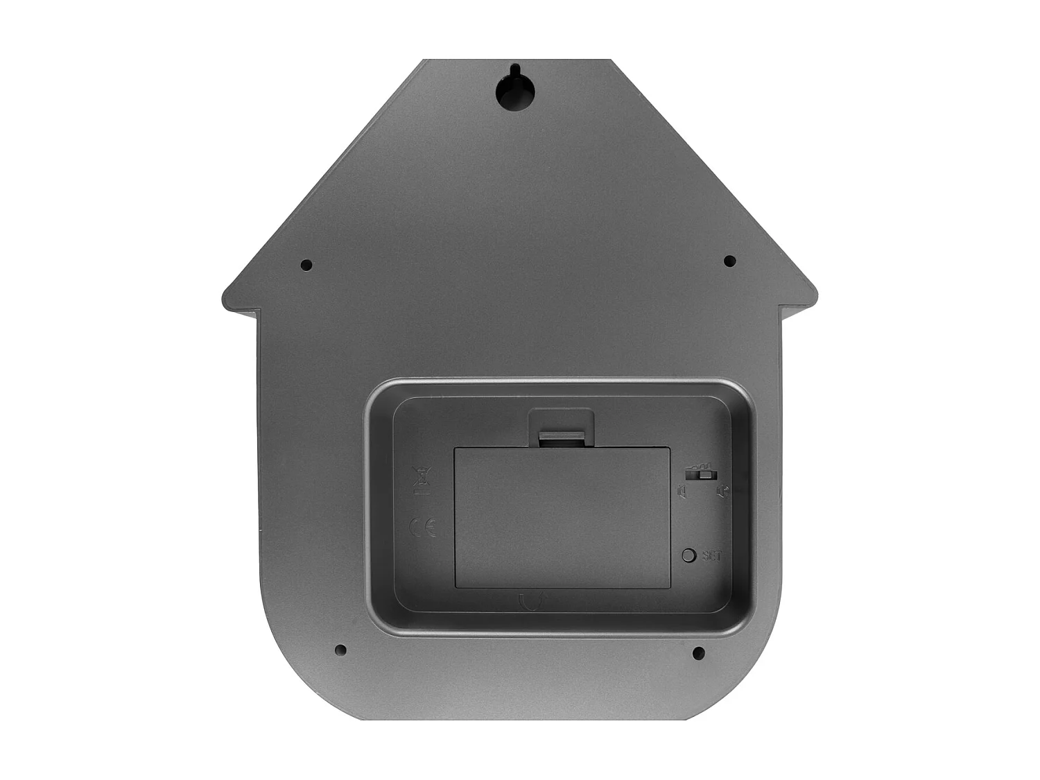 Horloge murale moderne coucou métallisée - Gris foncé métallisé