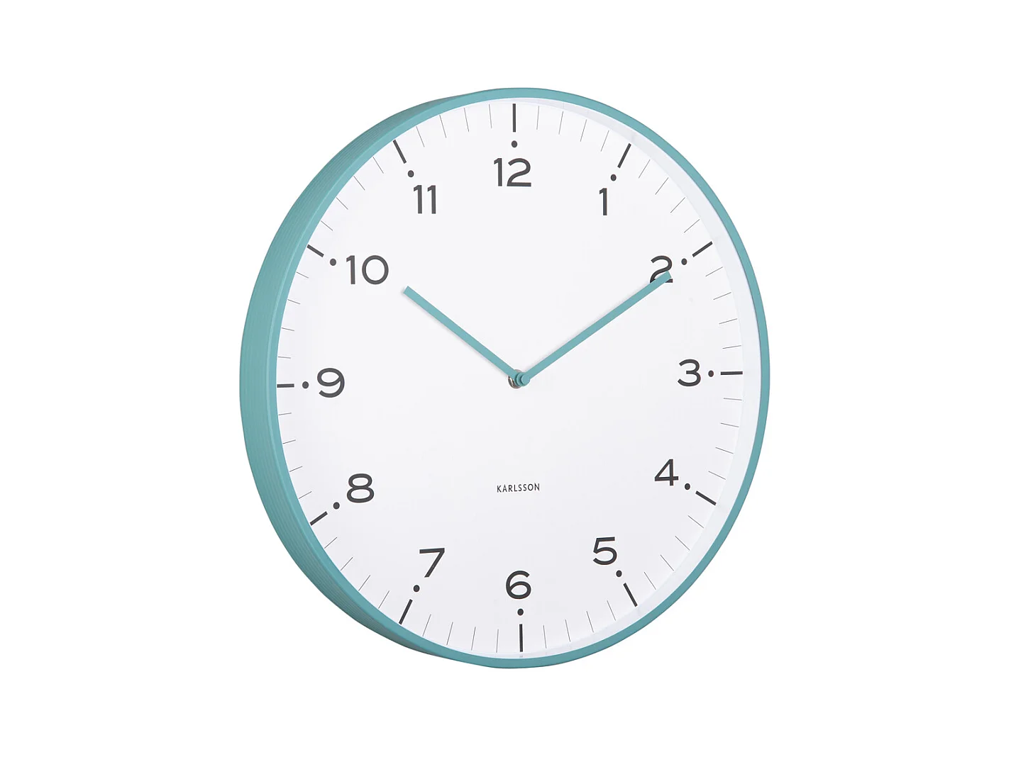 Horloge murale Circus Rings - Bleu turquoise - Ø40cm