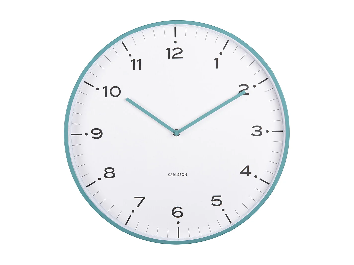 Horloge murale Circus Rings - Bleu turquoise - Ø40cm