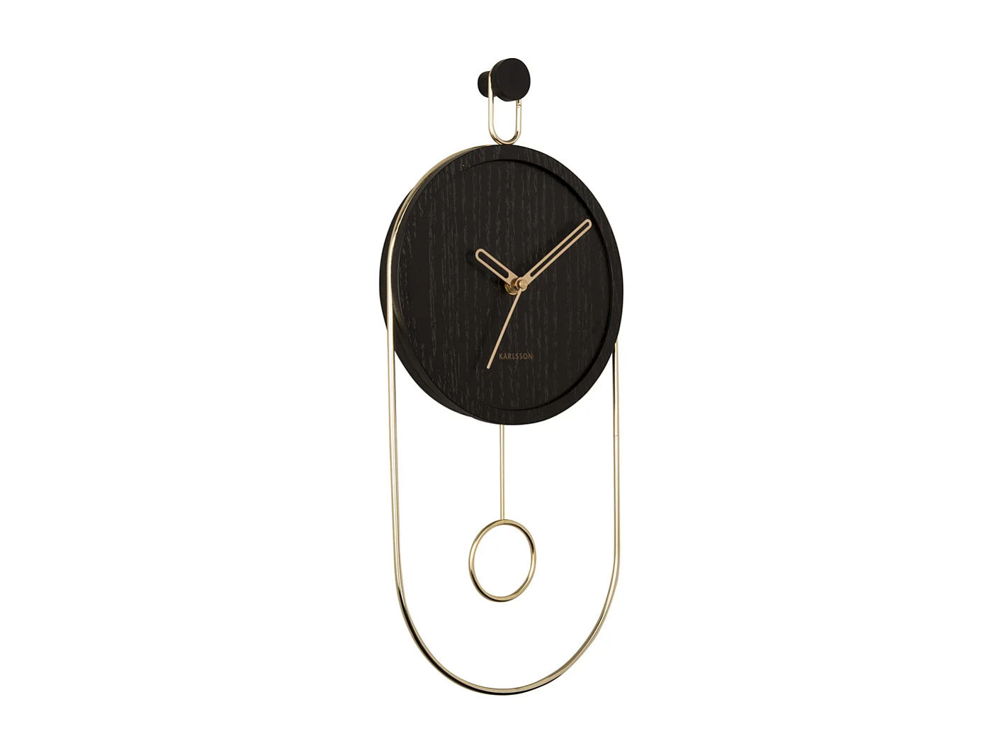 Wanduhr Swing Pendel - Schwarz - Ø20cm
