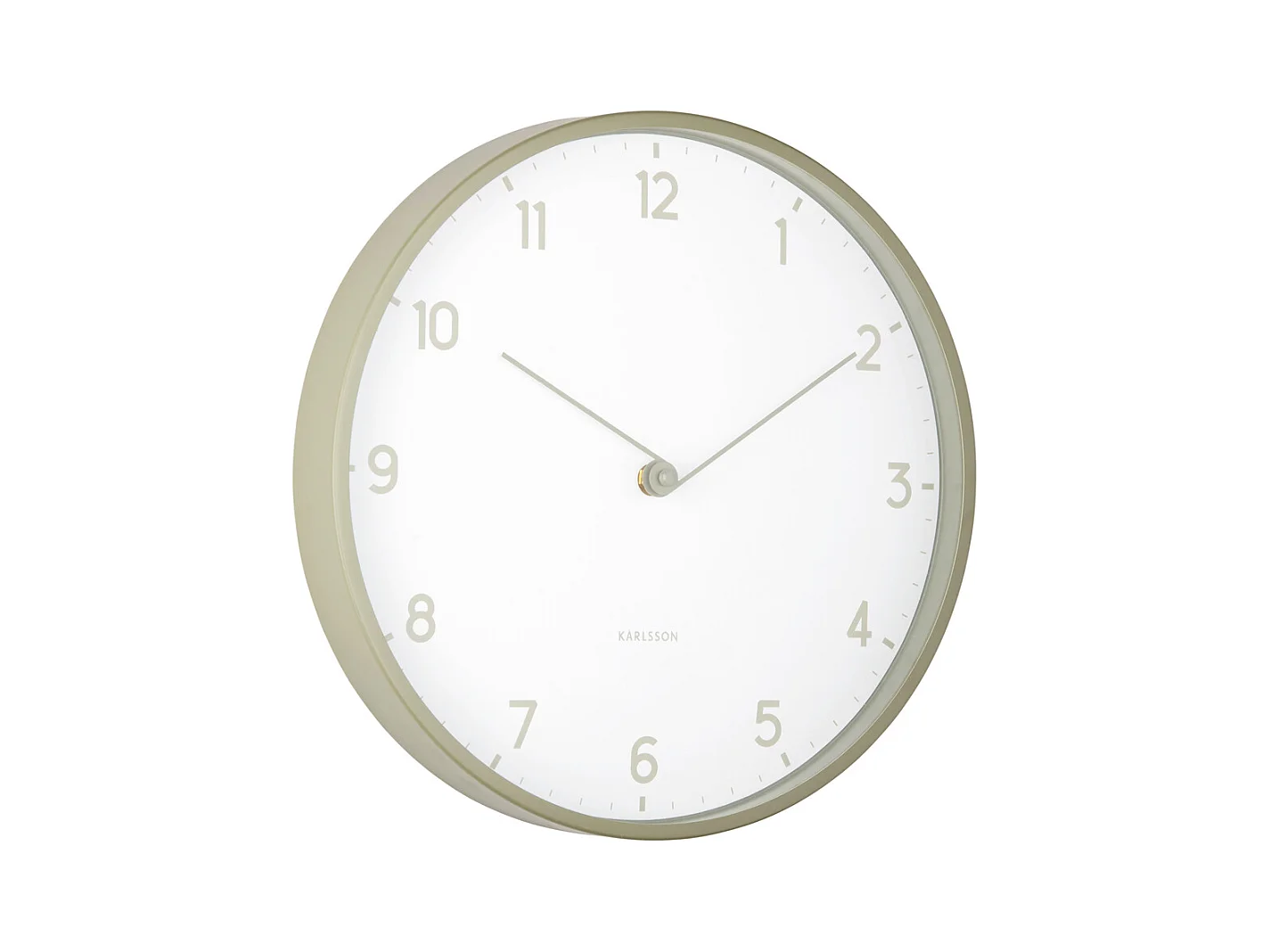 Horloge murale Sencillez - Vert thé - Ø30cm
