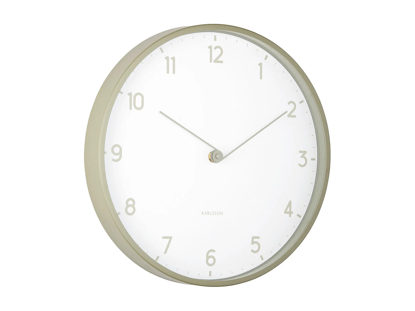 Horloge murale Sencillez - Vert thé - Ø30cm