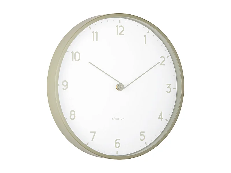 Horloge murale Sencillez - Vert thé - Ø30cm