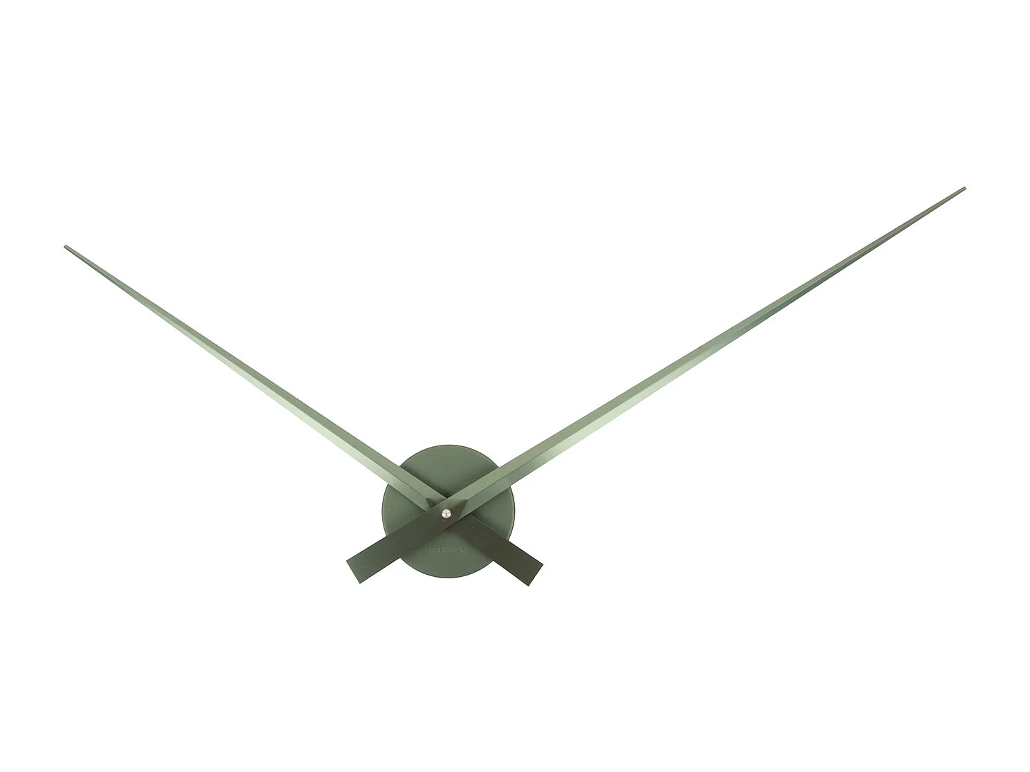 Reloj de pared Little Big Time Metallic - Verde jungla metalizado - Ø77,5cm