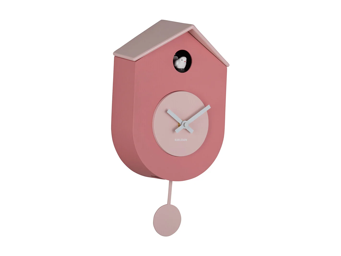 Horloge murale Grato Cuckoo - Rose tan et rose tendre